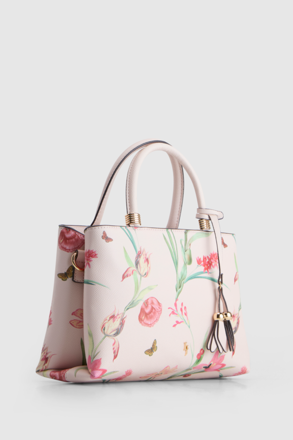 Cherry Floral Small Tote Bag